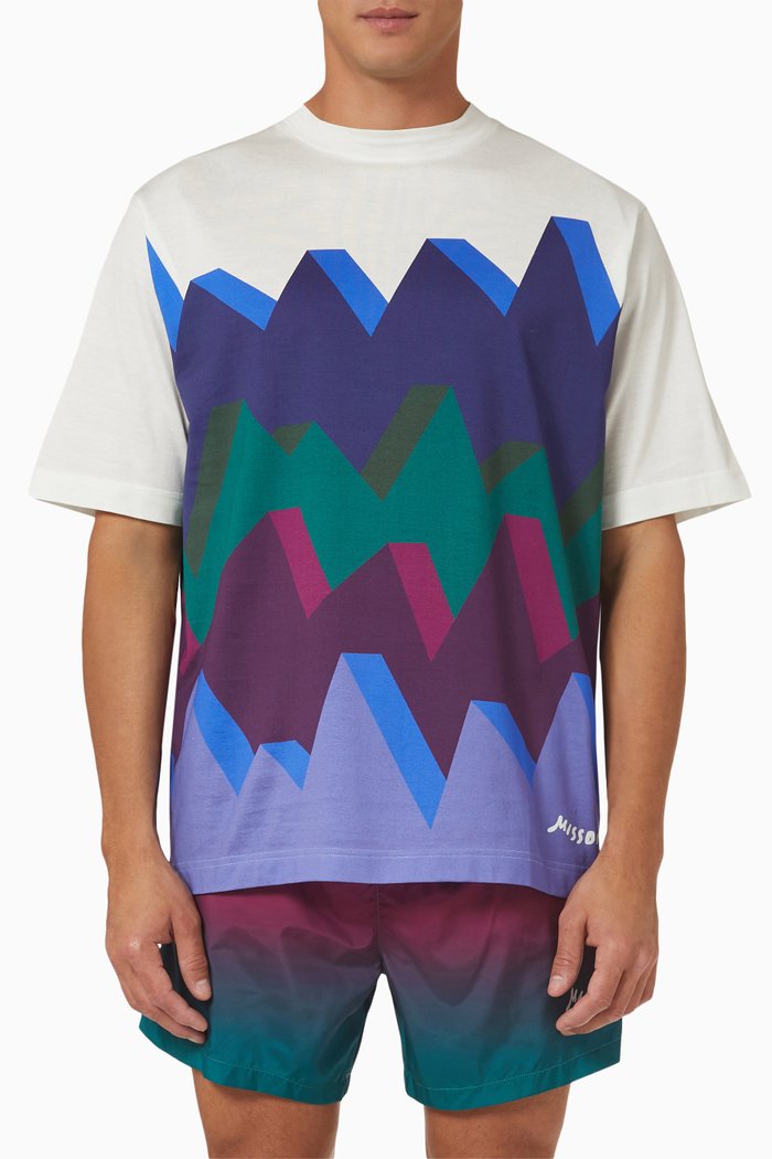 

Oversized T-shirt in Jersey, Multicolour
