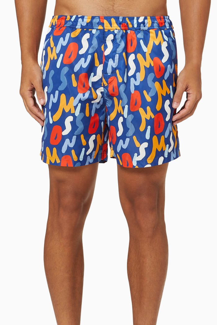 

Logo Print Swim Shorts in Techno Fabric, Multicolour