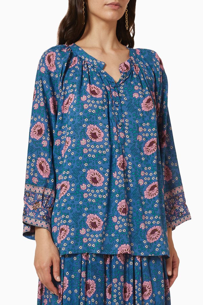 

Remy Printed Top, Blue
