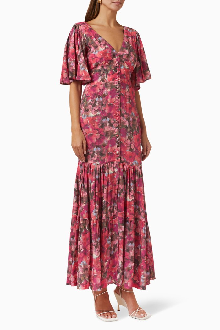 

Thoralina Maxi Dress in Viscose, Pink
