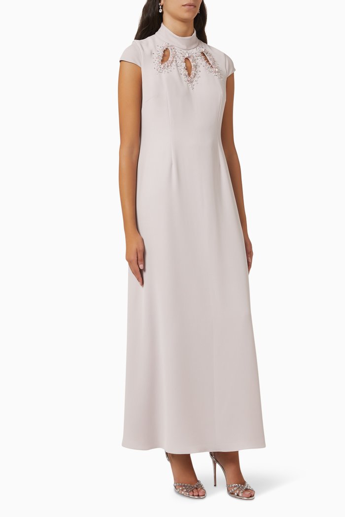 

Lisa Petal Cut Embellished Kaftan, Pink