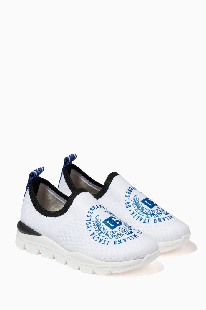 

DG Crest Sorrento Slip On Sneakers in Mesh, White