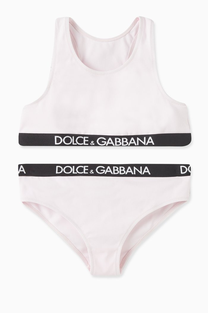 

Logo Underwear Set in Nylon, Pink
