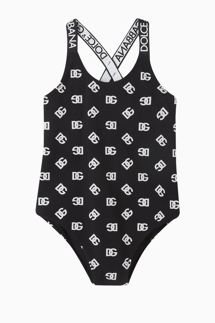 

Logo Swimsuit in Nylon, White