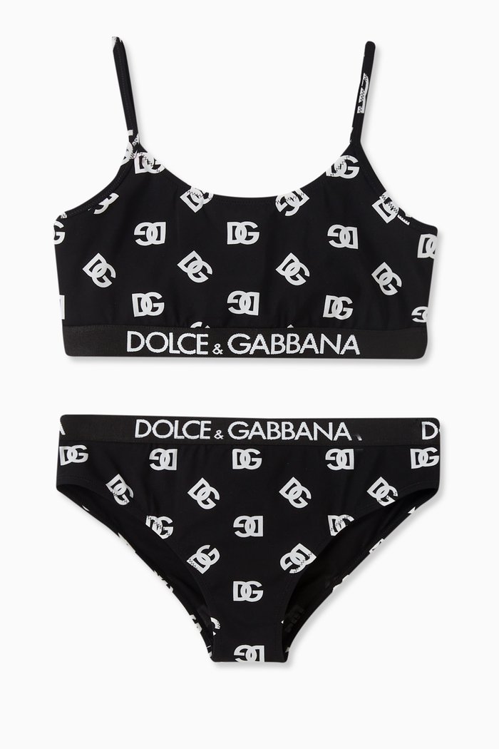 

Logo Bikini Set in Nylon, White