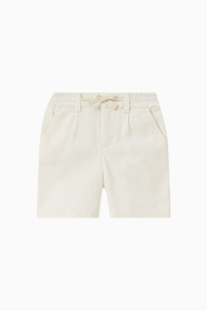 

Plain Shorts in Stretchy Cotton, White