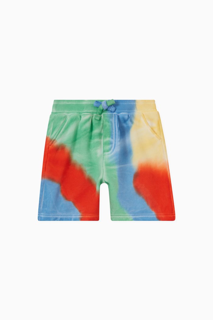 Eden Tie Dye Shorts in Cotton, Multicolour