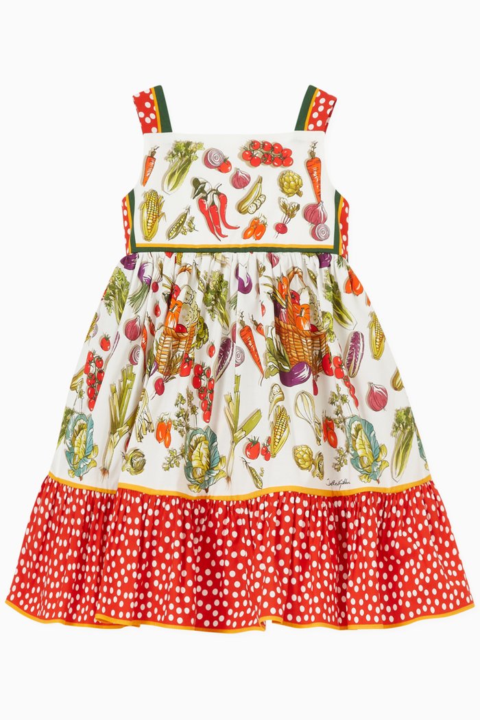 

Capri Verdura Dress in Cotton, Red