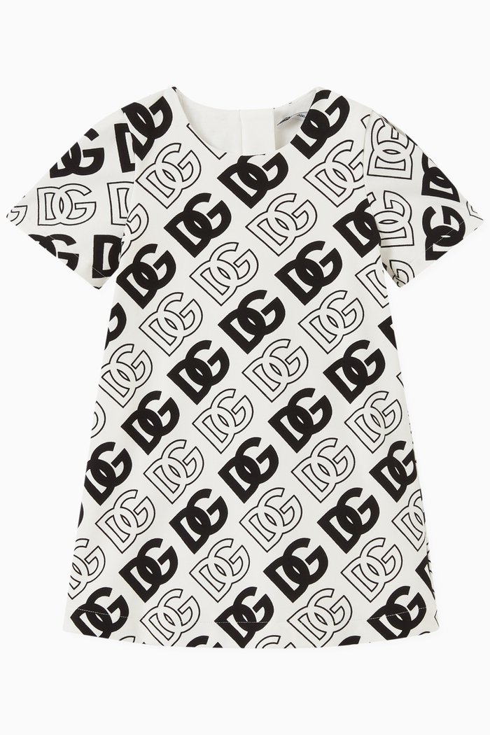 

Logo Dress in Cotton, White
