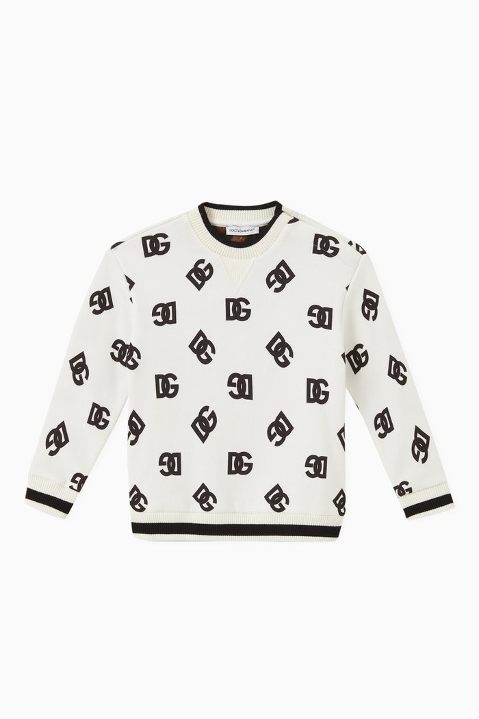 

DG Logo-print Sweatshirt in Cotton-jersey, White
