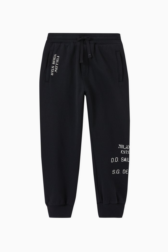 DG Logo-patch Sweatpants in Cotton-jersey, Blue