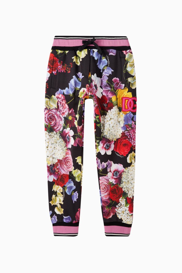 

Floral Logo Sweatpants in Cotton, Multicolour