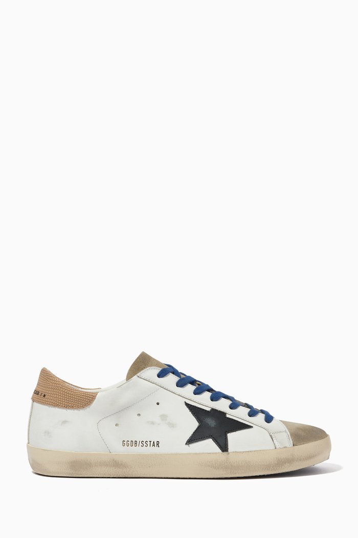 

Super-Star Nubuck Heel Sneakers in Suede & Leather, White