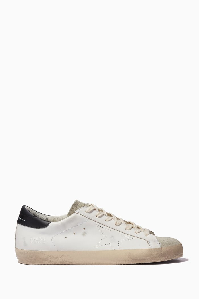 

Super Star Low-top Sneakers in Leather & Suede, White