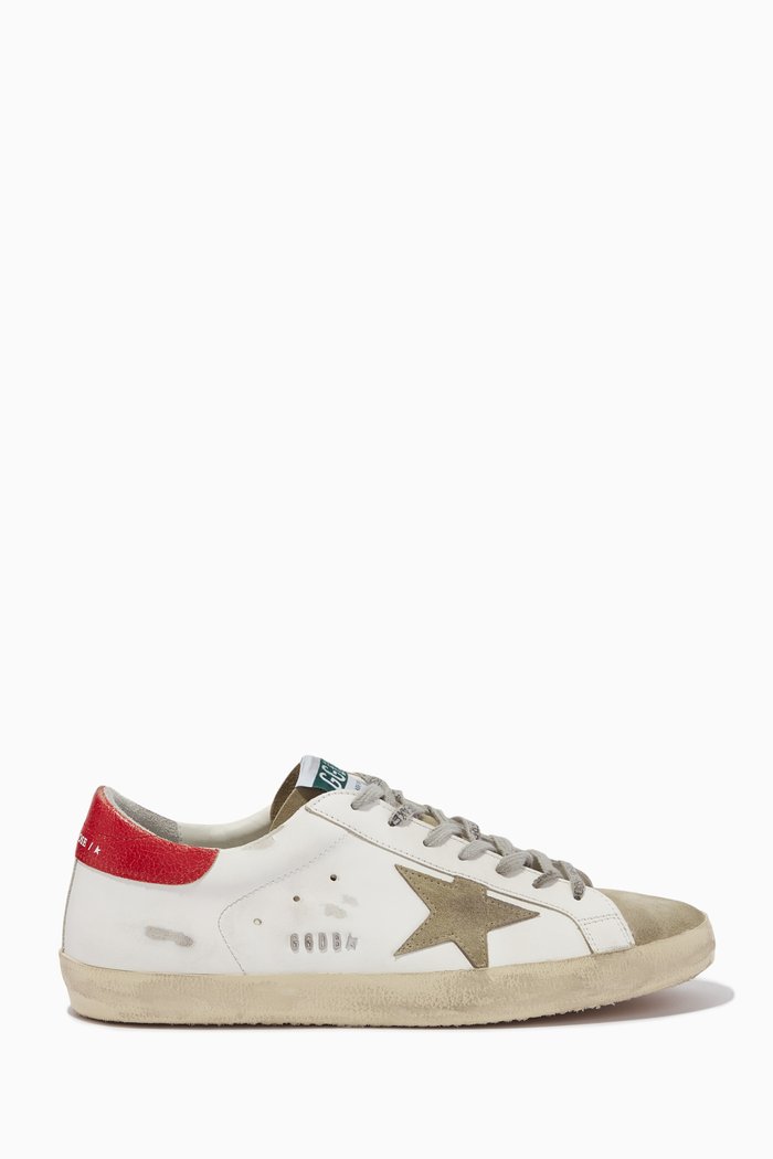 

Superstar Sneakers in Suede and Leather, Red