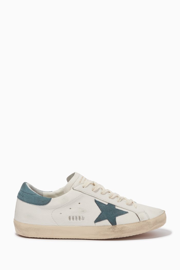 

Superstar Sneakers in Suede and Nappa Leather, White