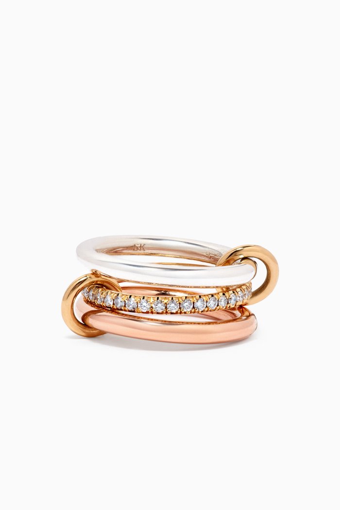

Libra Petite Diamond Ring in Sterling Silver & 18kt Gold