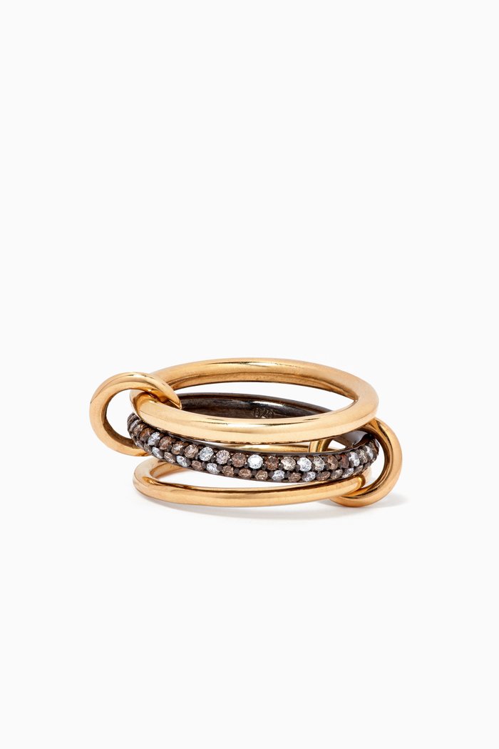 

Capricorn Diamond Ring in 18kt Yellow Gold & Sterling Silver
