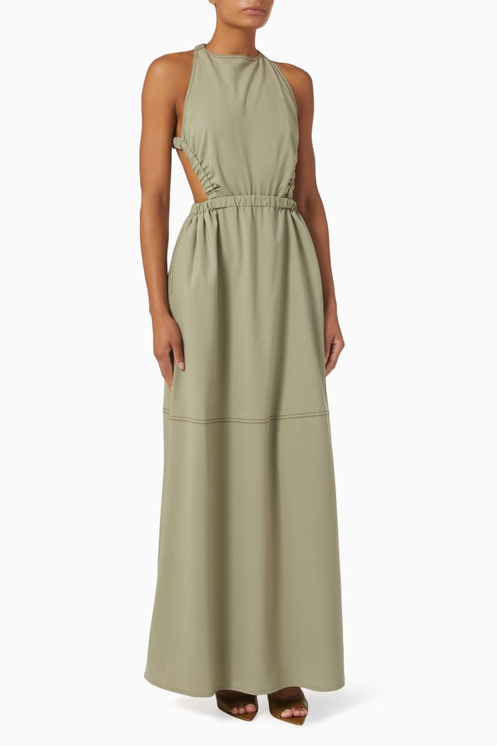 

Adrien Dress in Wool Blend, Green