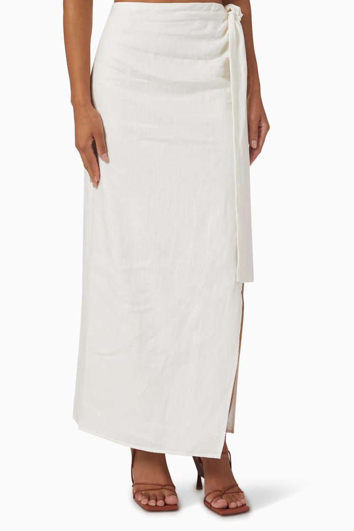 

Cinta Skirt in Linen, White