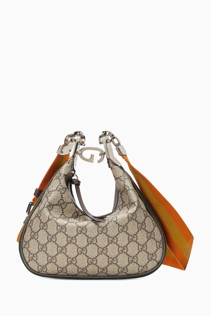 

Attache Small Shoulder Bag in GG Supreme Canvas, Neutral