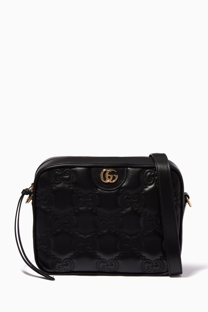 

Shoulder Bag in GG Matelassé Leather, Black