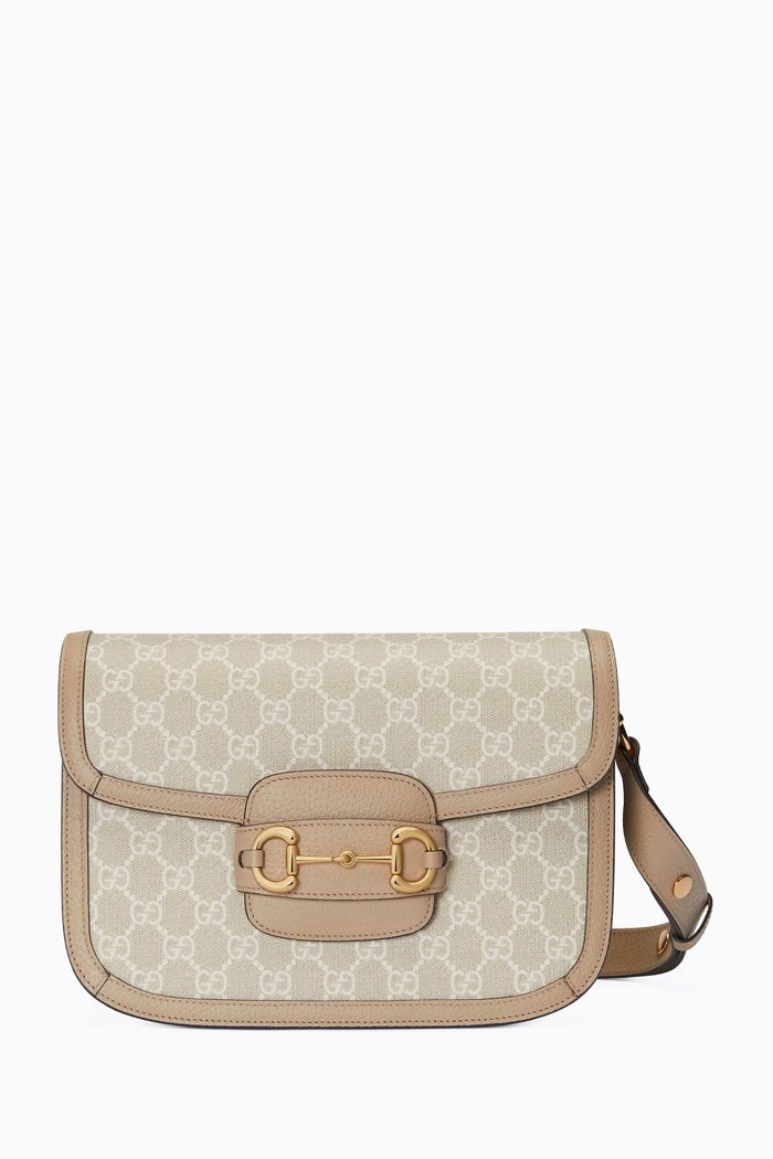 

Horsebit 1955 Small Bag in GG Supreme Canvas, Neutral