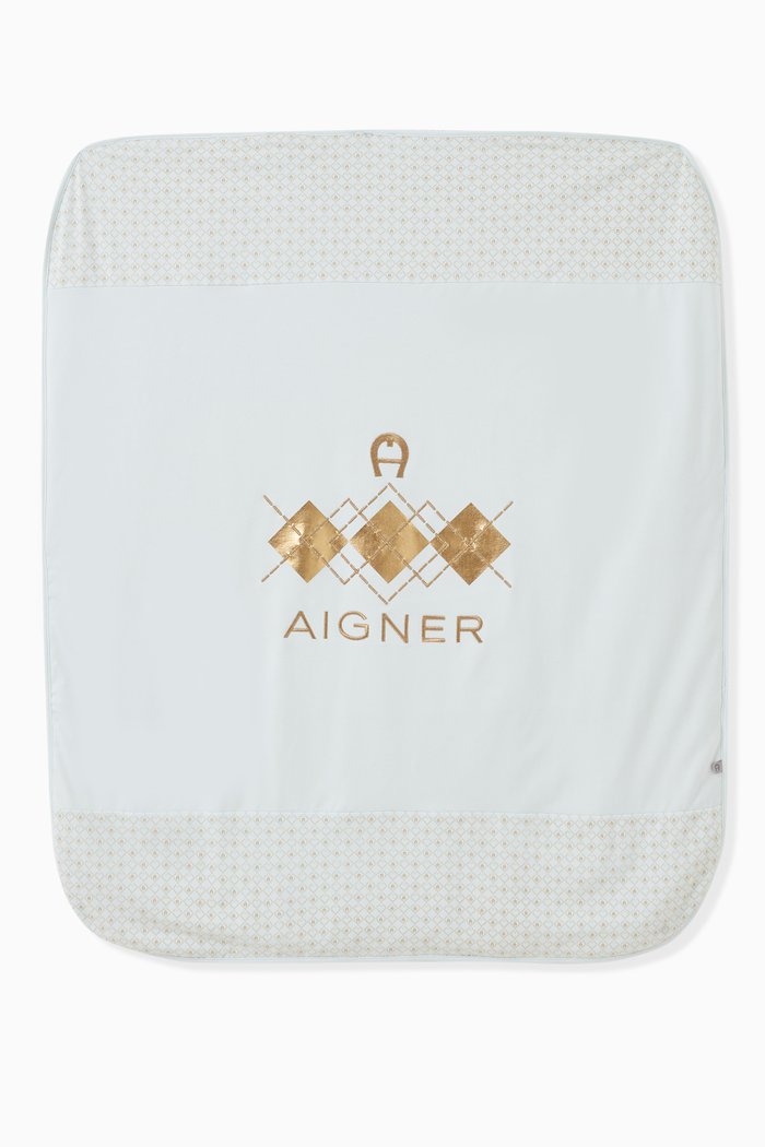 

Foiled Logo Blanket, Blue