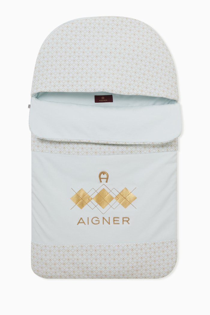 

Foiled Logo Baby Nest, Blue