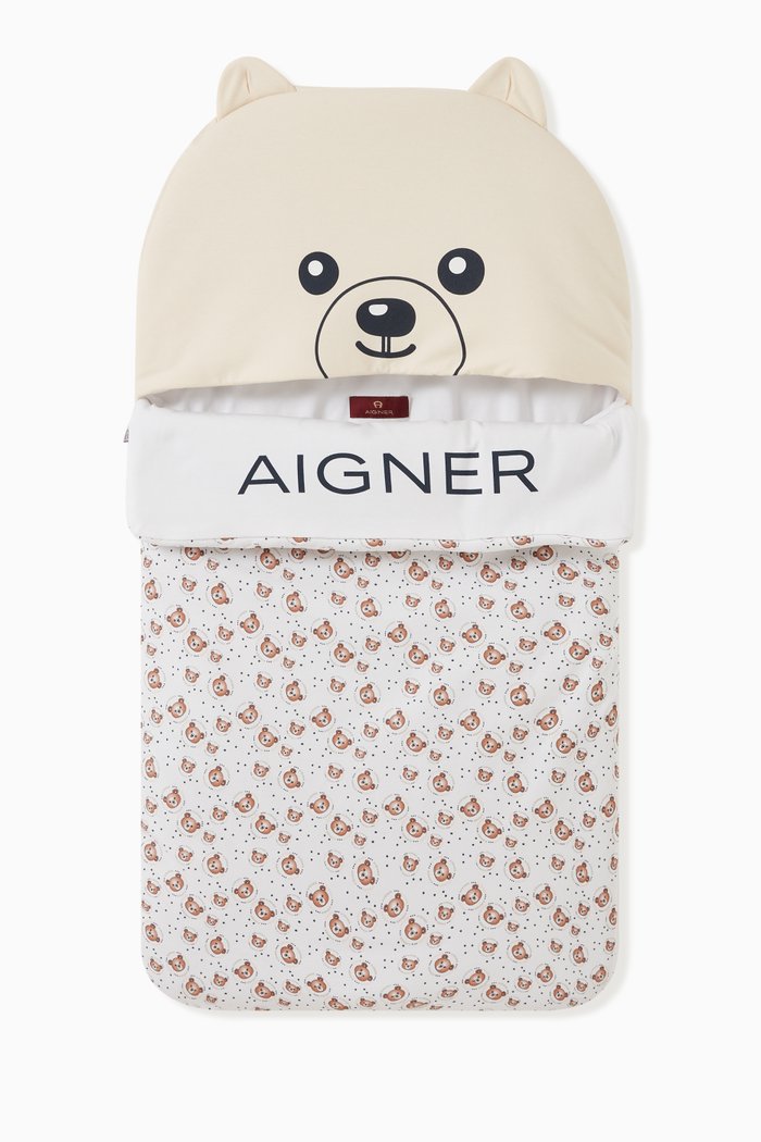 Teddy Logo Baby Nest, White