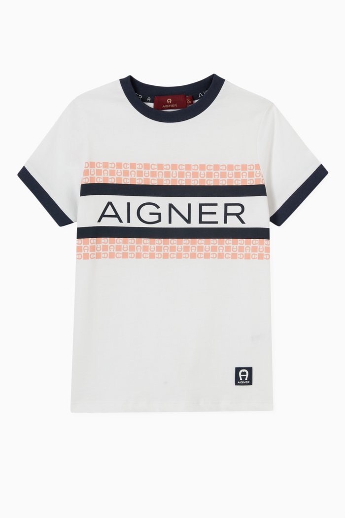 

Logo Print T-shirt in Cotton Jersey, Pink
