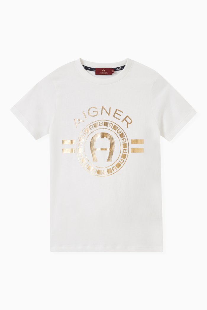 

Logo Print T-shirt in Cotton Jersey, White