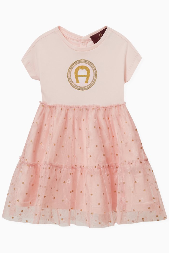 

Logo Graphic Dress, Pink