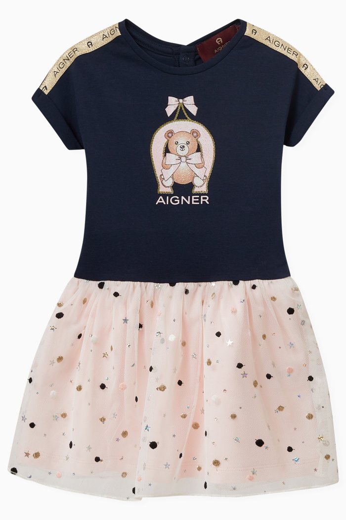 

Teddy Logo Tape Dress, Blue