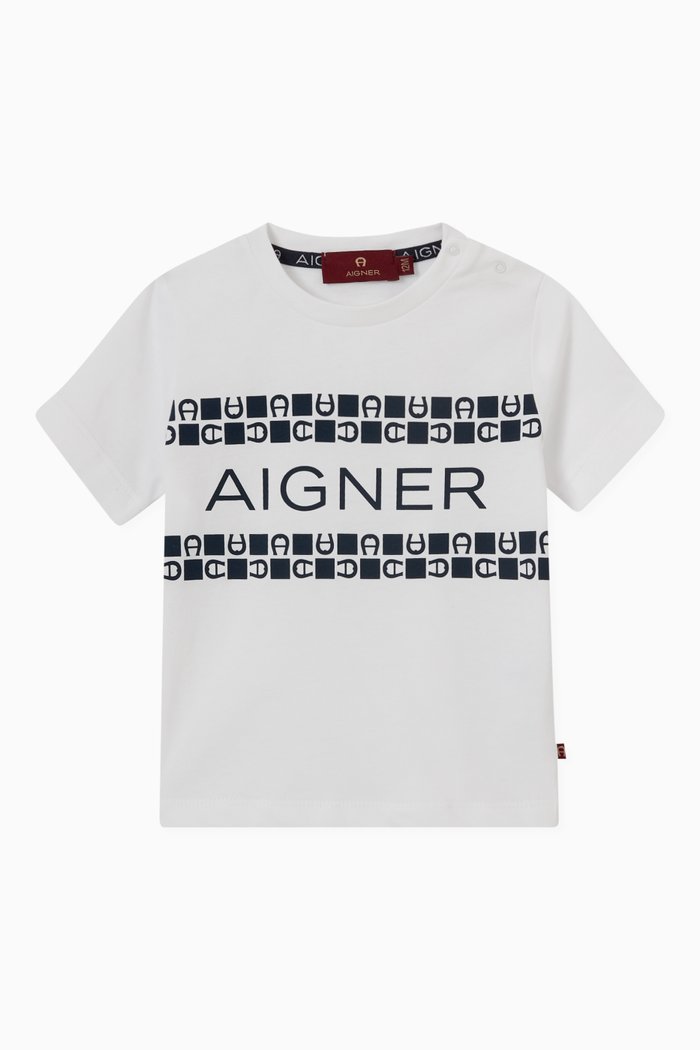 

Logo Print T-shirt in Cotton Jersey, White