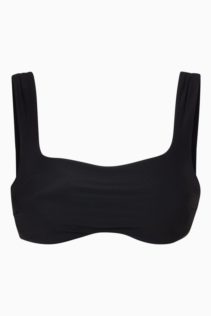 Winona Bikini Top in Sculpteur® Fabric, Black