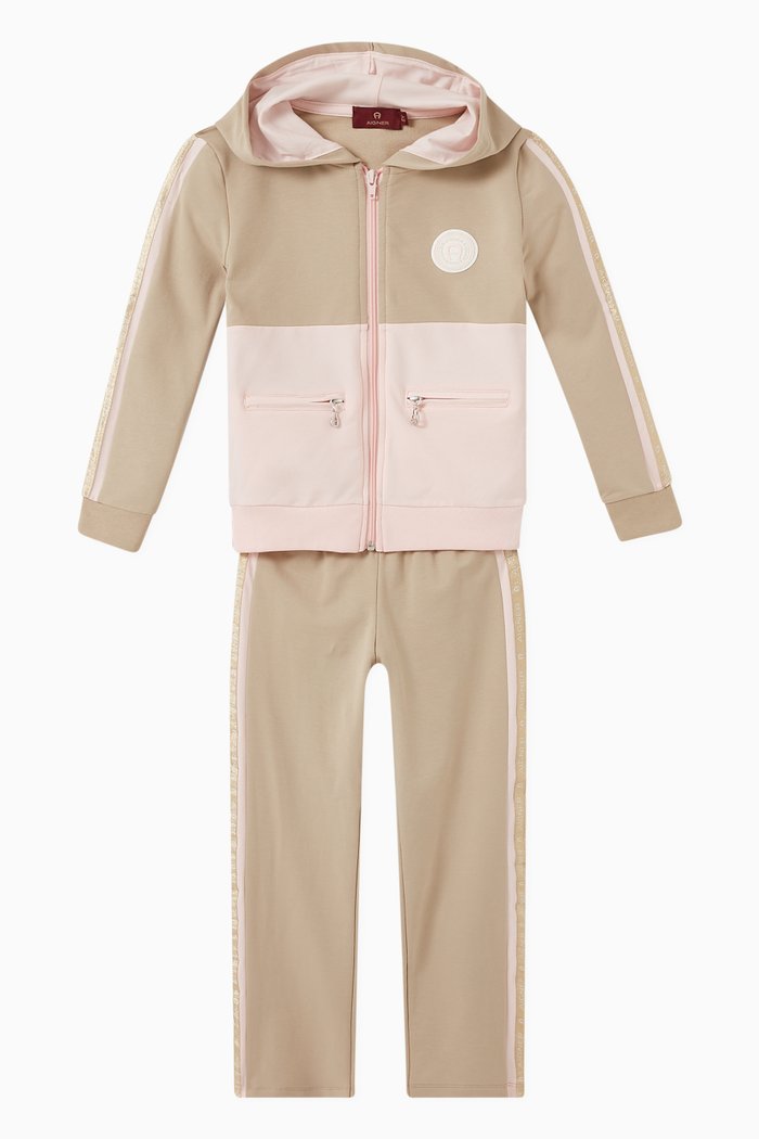 

Hooded Tracksuit Set in Cotton, Neutral