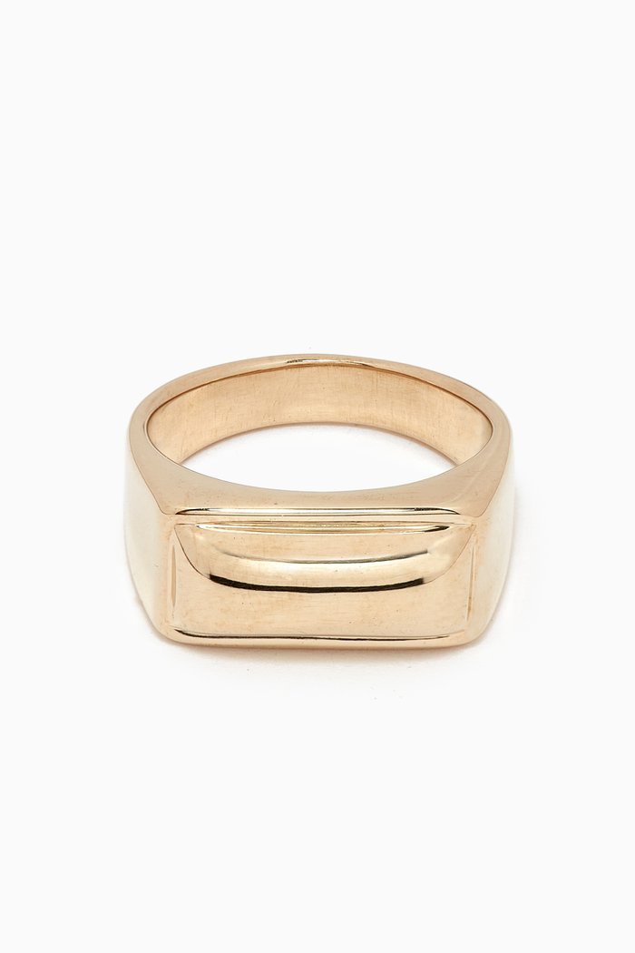 

Nono Signet Ring in 14kt Gold-plated Brass