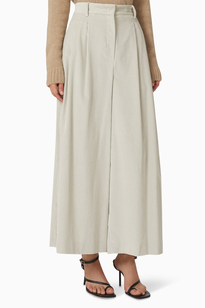 

Acino Cropped Trousers in Cotton Velvet, Neutral