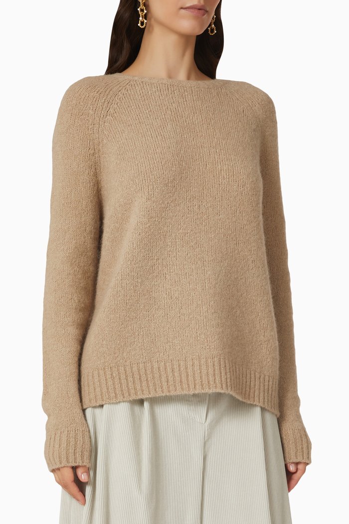 

Ghiacci Sweater in Alpaca Wool-blend Knit, Neutral