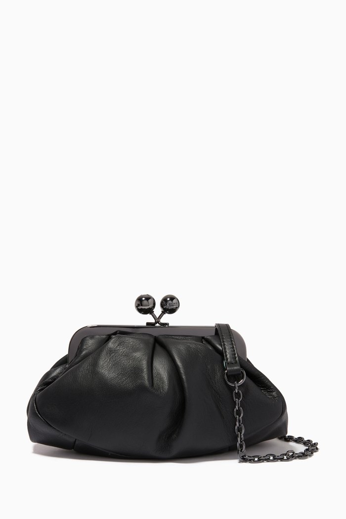 

Prati Small Pasticcino Bag in Plongé Nappa, Black