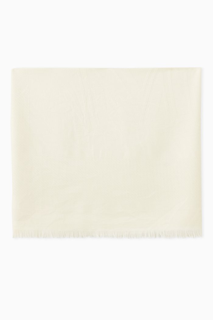 

Pallida Stole in Linen & Silk, White
