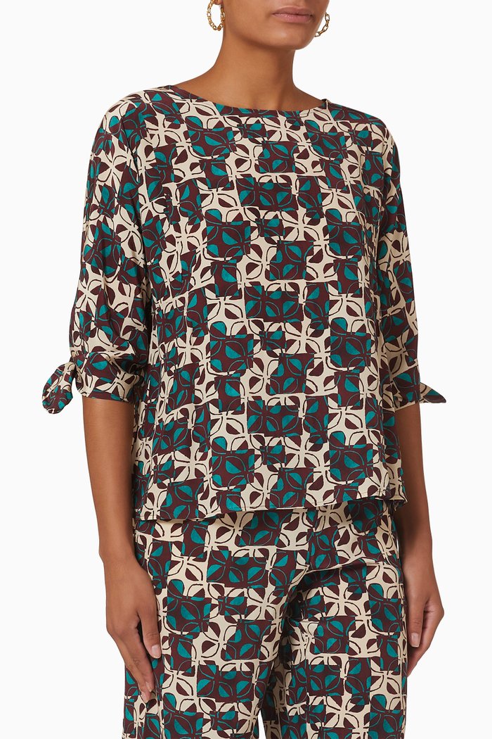 

Adone Blouse in Silk Crepe de Chine, Purple