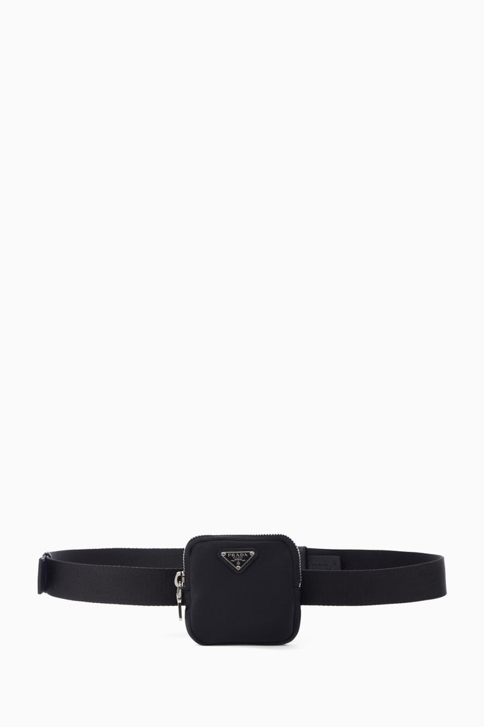 

Belt Pouch in Woven Nylon & Tape, Black