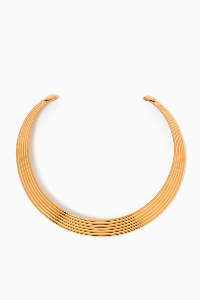 

1970s Vintage Monet Collar Necklace, Gold