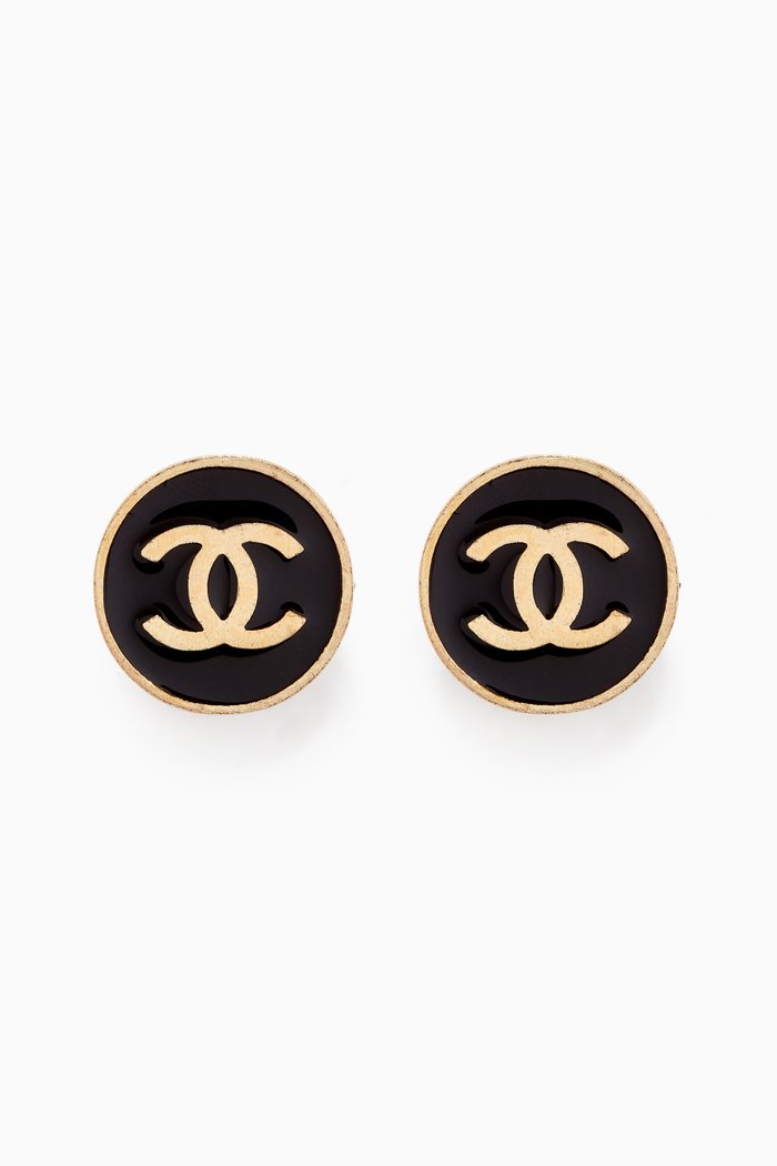 

2001 Vintage Chanel Clip Stud Earrings, Gold