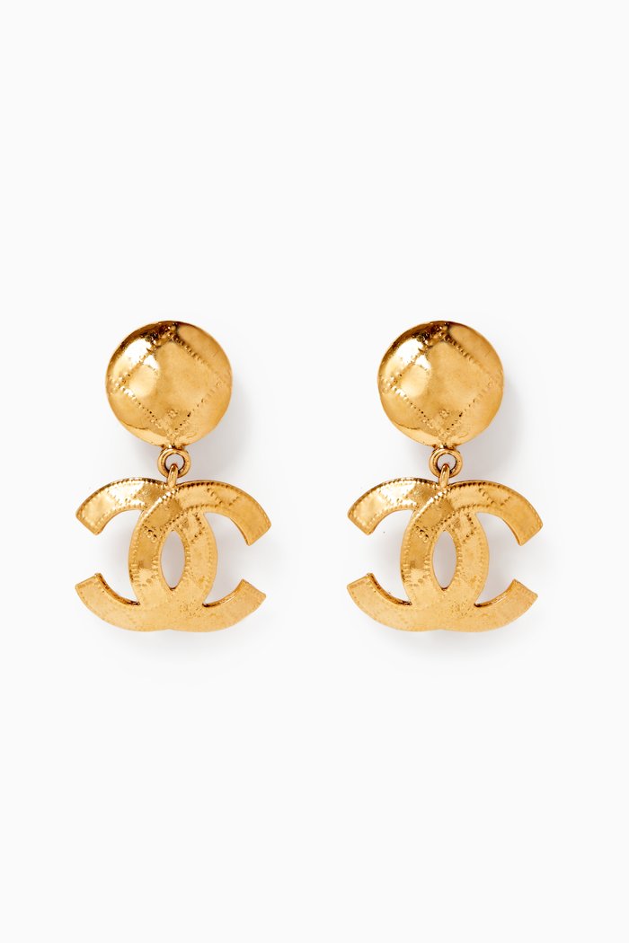 

1994s Vintage Chanel Clip Earrings, Gold