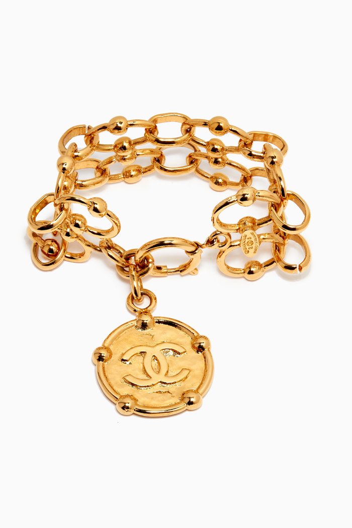 

1990s Vintage Chanel Bracelet, Gold