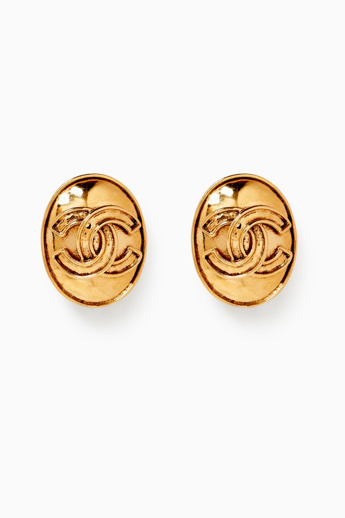 

1994s Vintage Chanel Clip Earrings, Gold