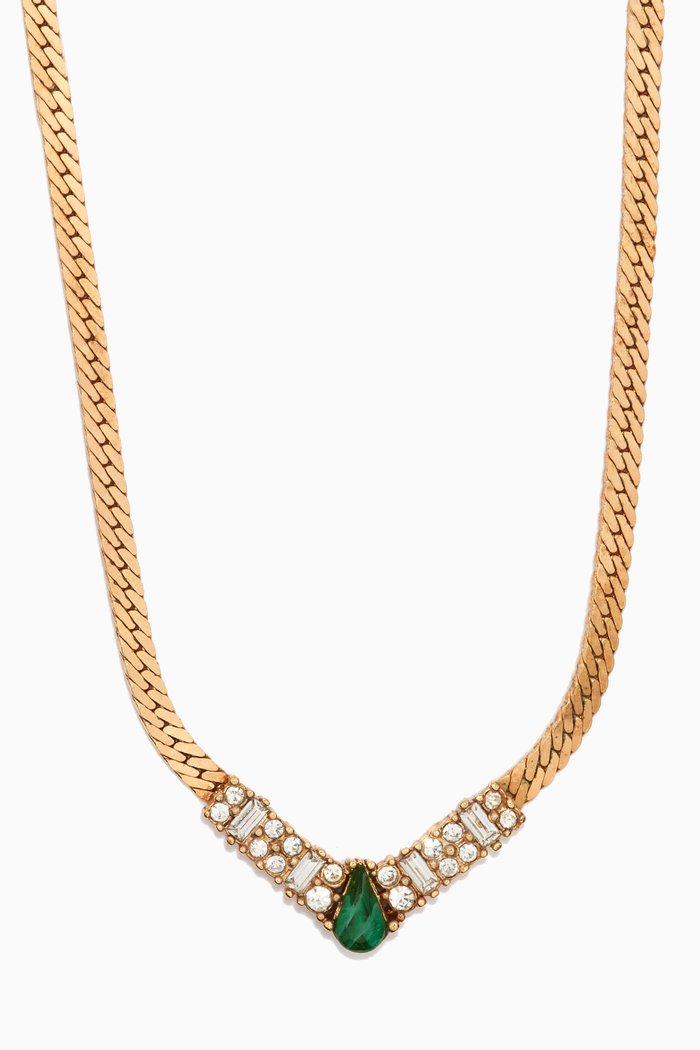 

1980s Vintage Christian Dior Necklace, Gold